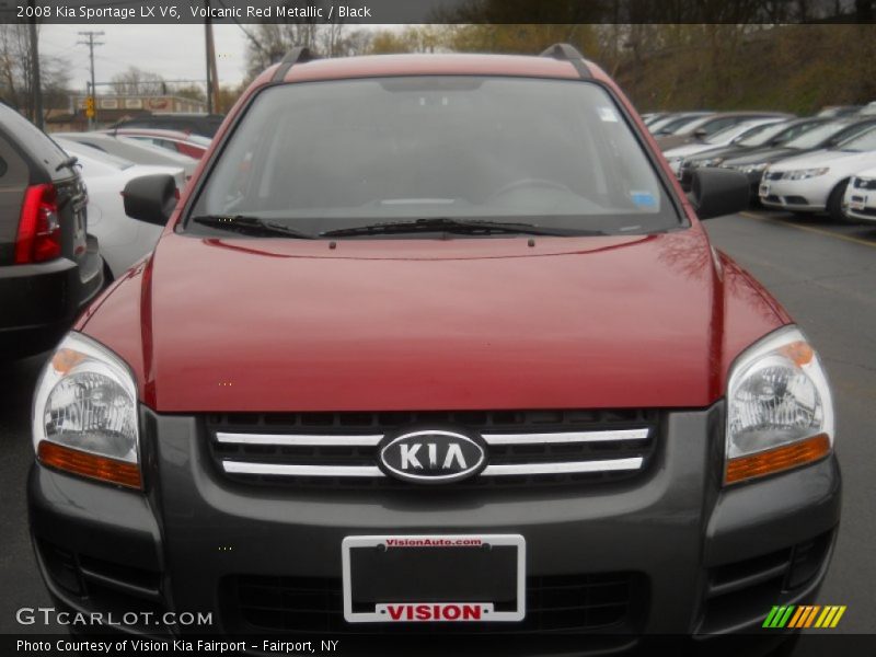 Volcanic Red Metallic / Black 2008 Kia Sportage LX V6