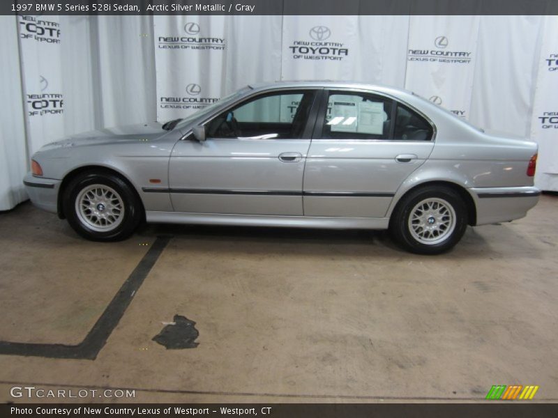 Arctic Silver Metallic / Gray 1997 BMW 5 Series 528i Sedan