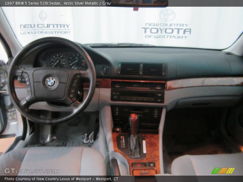 Arctic Silver Metallic / Gray 1997 BMW 5 Series 528i Sedan
