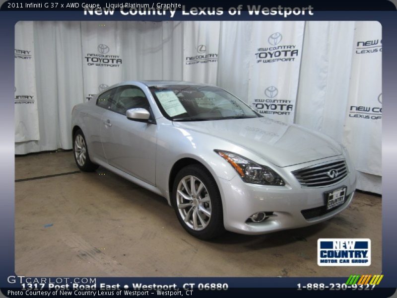 Liquid Platinum / Graphite 2011 Infiniti G 37 x AWD Coupe