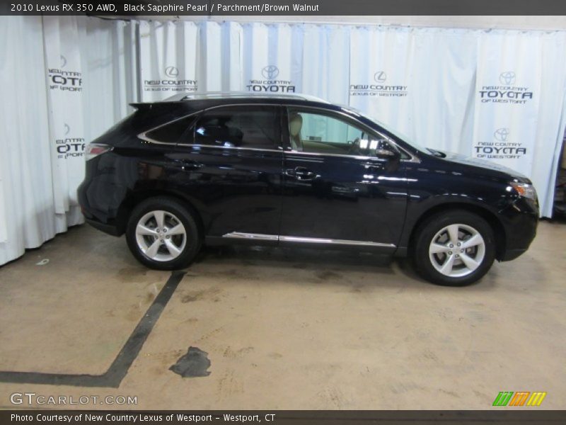 Black Sapphire Pearl / Parchment/Brown Walnut 2010 Lexus RX 350 AWD
