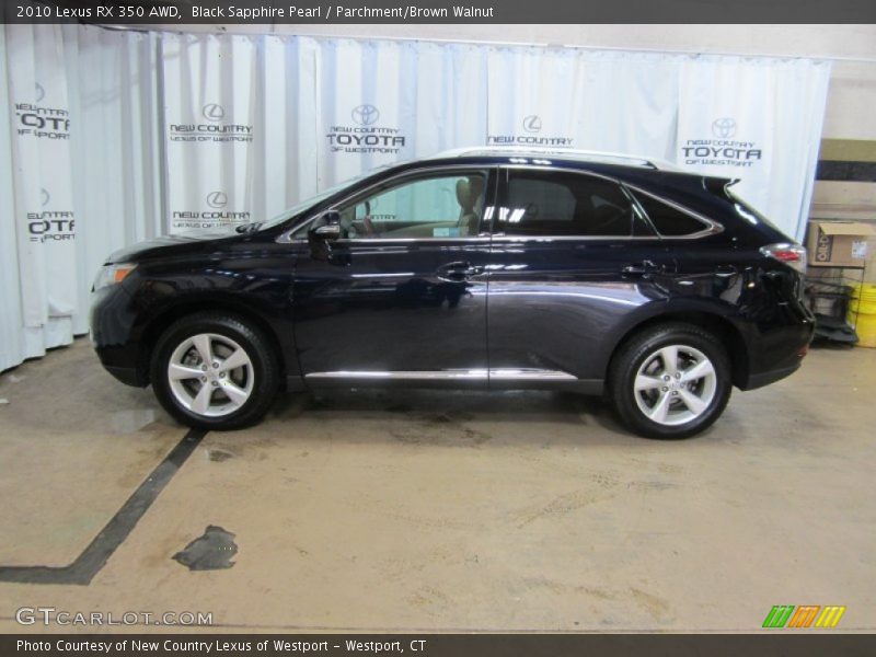Black Sapphire Pearl / Parchment/Brown Walnut 2010 Lexus RX 350 AWD