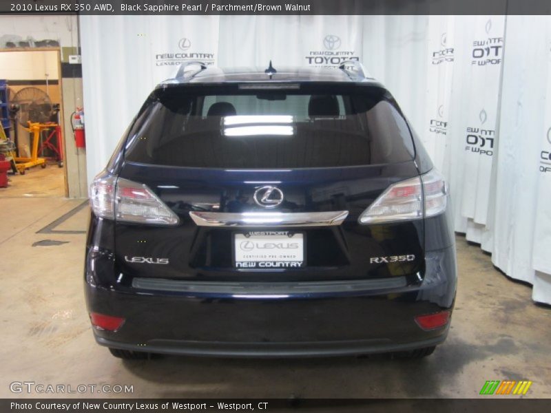 Black Sapphire Pearl / Parchment/Brown Walnut 2010 Lexus RX 350 AWD