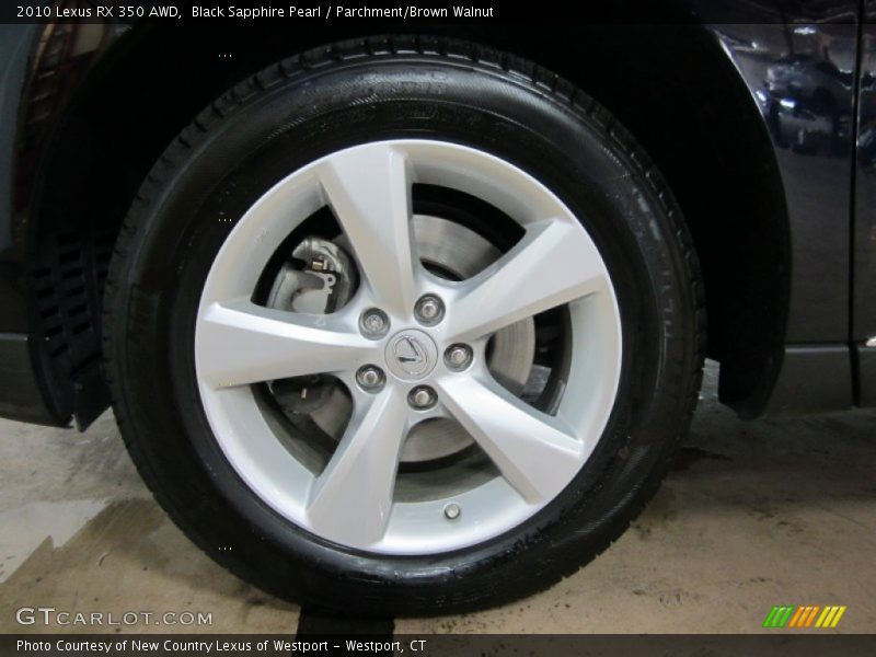 Black Sapphire Pearl / Parchment/Brown Walnut 2010 Lexus RX 350 AWD
