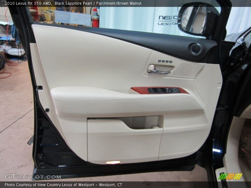 Black Sapphire Pearl / Parchment/Brown Walnut 2010 Lexus RX 350 AWD