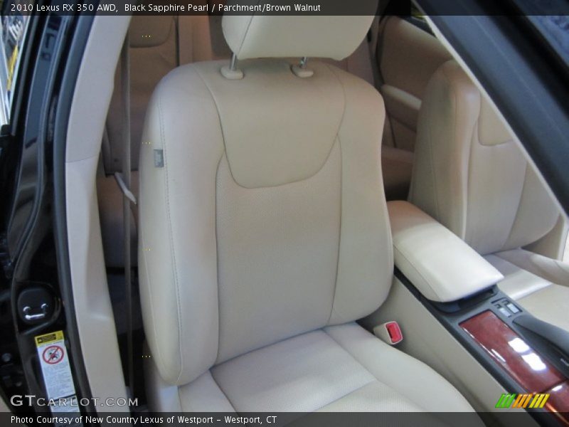 Black Sapphire Pearl / Parchment/Brown Walnut 2010 Lexus RX 350 AWD