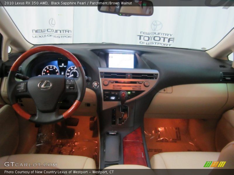 Black Sapphire Pearl / Parchment/Brown Walnut 2010 Lexus RX 350 AWD