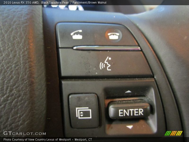 Black Sapphire Pearl / Parchment/Brown Walnut 2010 Lexus RX 350 AWD