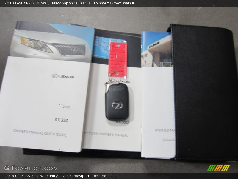 Black Sapphire Pearl / Parchment/Brown Walnut 2010 Lexus RX 350 AWD
