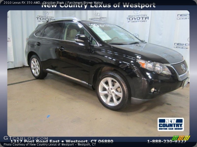 Obsidian Black / Parchment/Brown Walnut 2010 Lexus RX 350 AWD