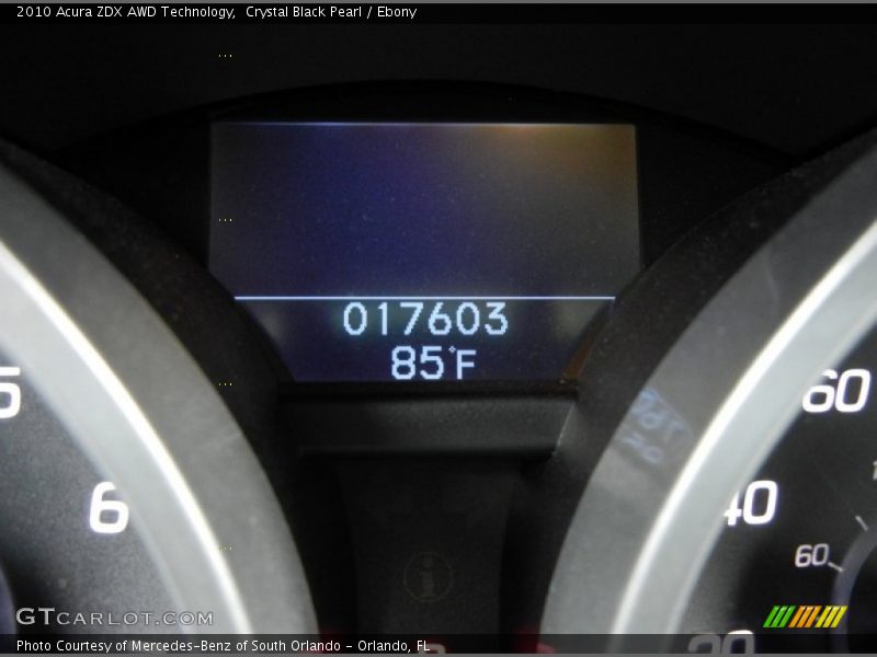 Crystal Black Pearl / Ebony 2010 Acura ZDX AWD Technology