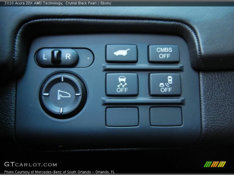 Controls of 2010 ZDX AWD Technology
