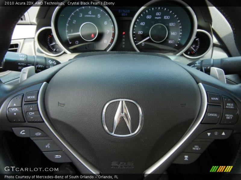 Crystal Black Pearl / Ebony 2010 Acura ZDX AWD Technology