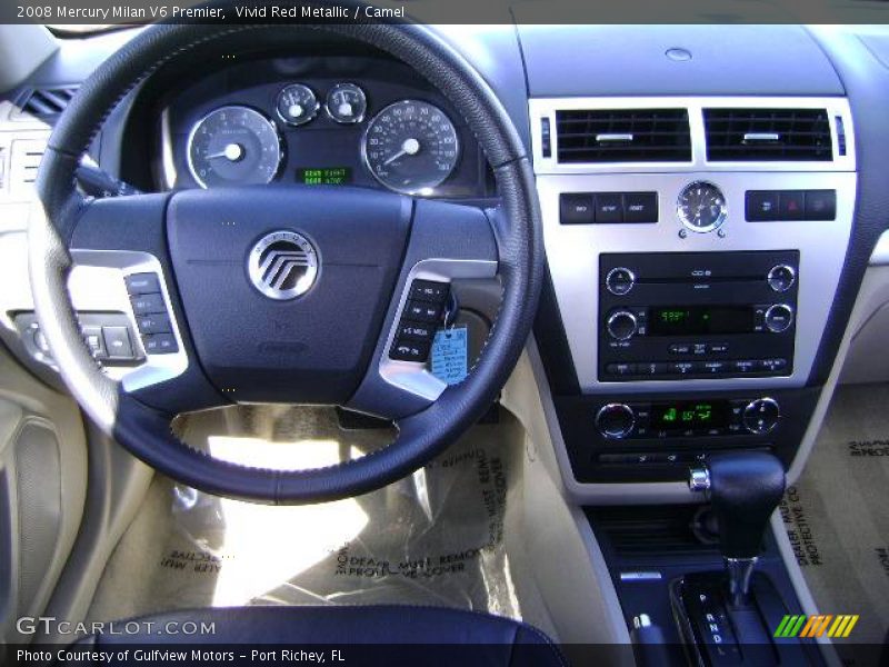 Vivid Red Metallic / Camel 2008 Mercury Milan V6 Premier