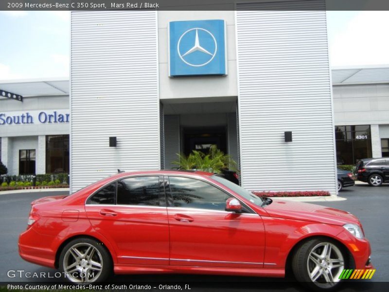 Mars Red / Black 2009 Mercedes-Benz C 350 Sport
