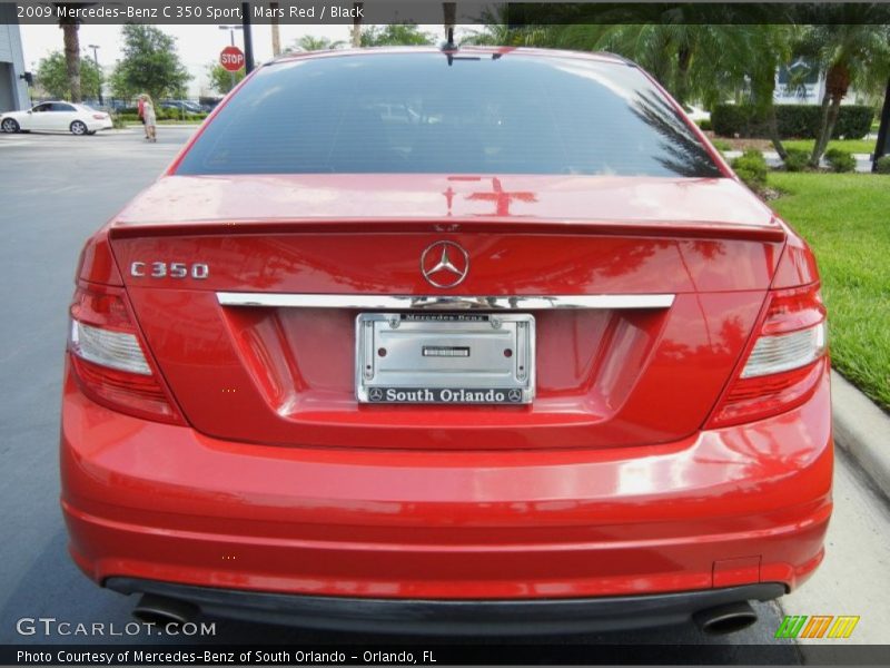 Mars Red / Black 2009 Mercedes-Benz C 350 Sport