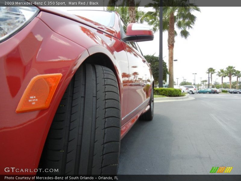 Mars Red / Black 2009 Mercedes-Benz C 350 Sport