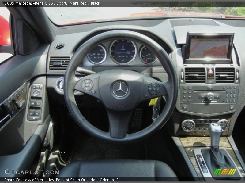 Mars Red / Black 2009 Mercedes-Benz C 350 Sport
