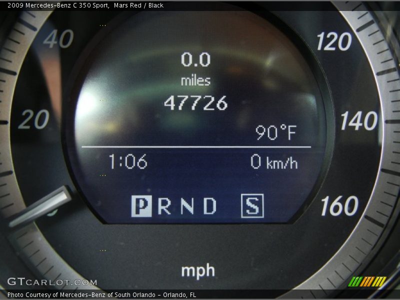 Mars Red / Black 2009 Mercedes-Benz C 350 Sport