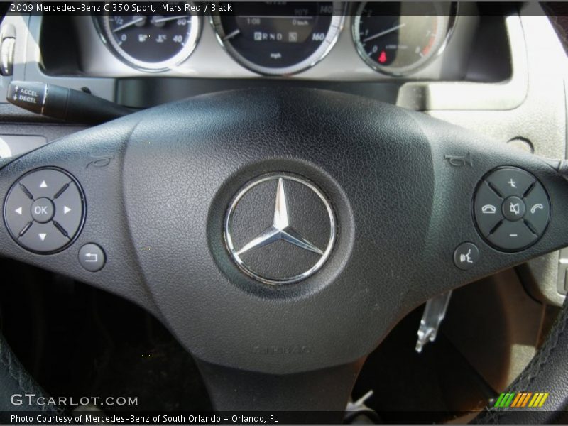 Mars Red / Black 2009 Mercedes-Benz C 350 Sport