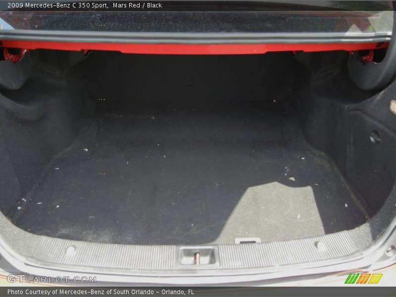 Mars Red / Black 2009 Mercedes-Benz C 350 Sport