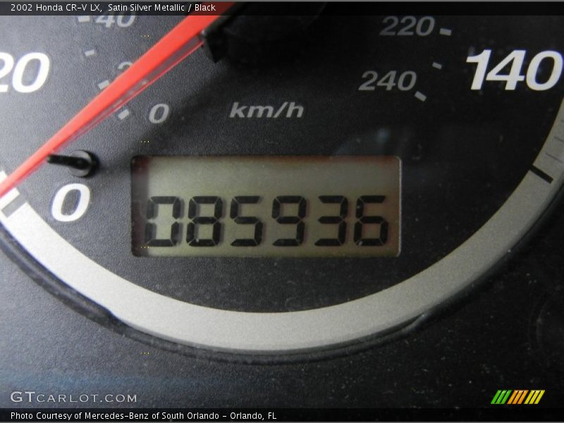 Satin Silver Metallic / Black 2002 Honda CR-V LX