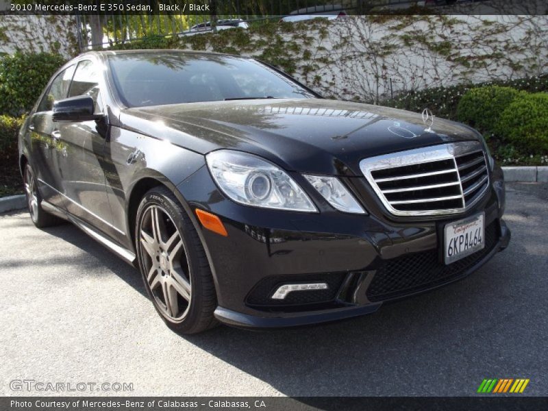 Black / Black 2010 Mercedes-Benz E 350 Sedan