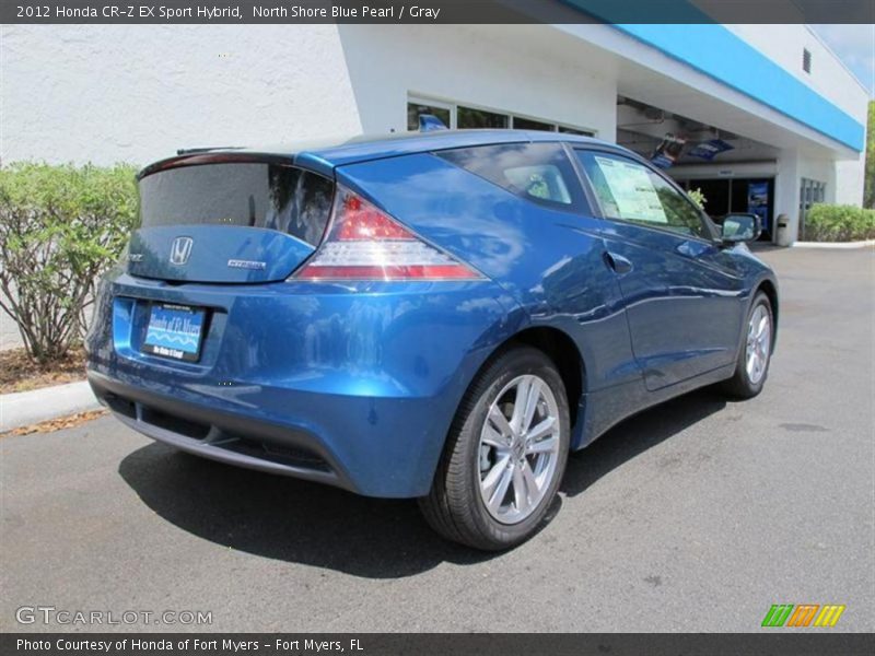 North Shore Blue Pearl / Gray 2012 Honda CR-Z EX Sport Hybrid