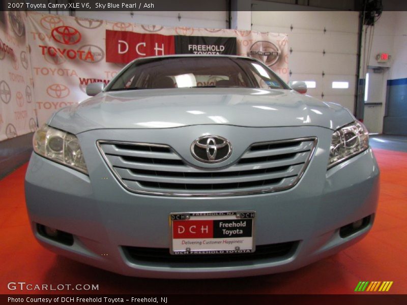 Sky Blue Pearl / Ash 2007 Toyota Camry XLE V6