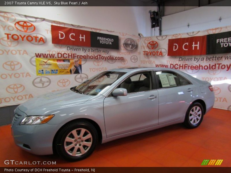 Sky Blue Pearl / Ash 2007 Toyota Camry XLE V6