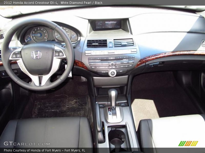 White Diamond Pearl / Black 2012 Honda Accord Crosstour EX-L