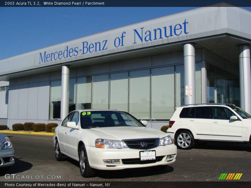 White Diamond Pearl / Parchment 2003 Acura TL 3.2