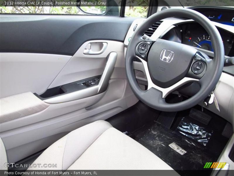 Polished Metal Metallic / Gray 2012 Honda Civic LX Coupe