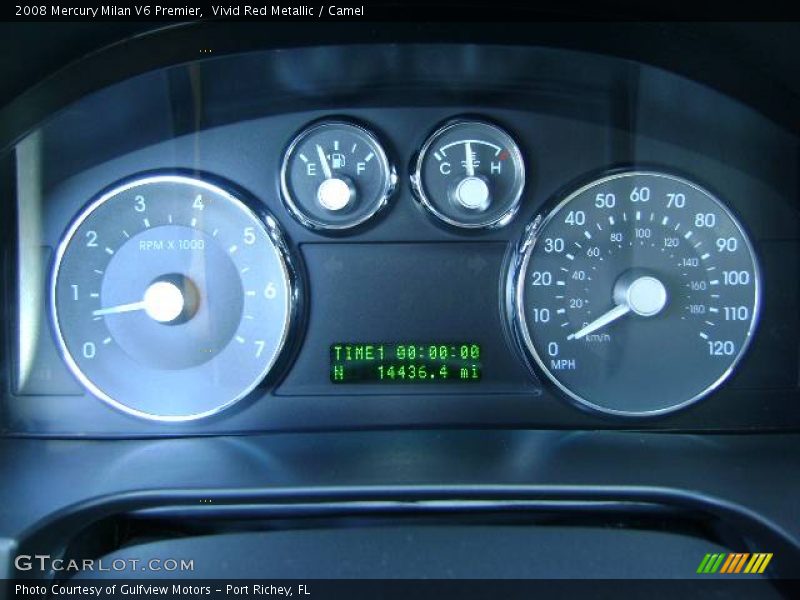 Vivid Red Metallic / Camel 2008 Mercury Milan V6 Premier