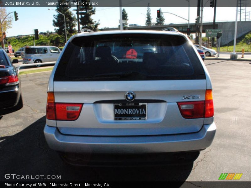 Titanium Silver Metallic / Black 2002 BMW X5 3.0i