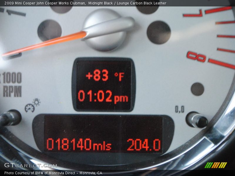 Midnight Black / Lounge Carbon Black Leather 2009 Mini Cooper John Cooper Works Clubman