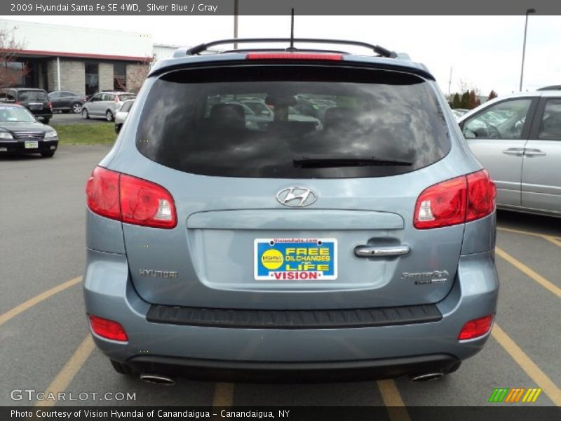 Silver Blue / Gray 2009 Hyundai Santa Fe SE 4WD