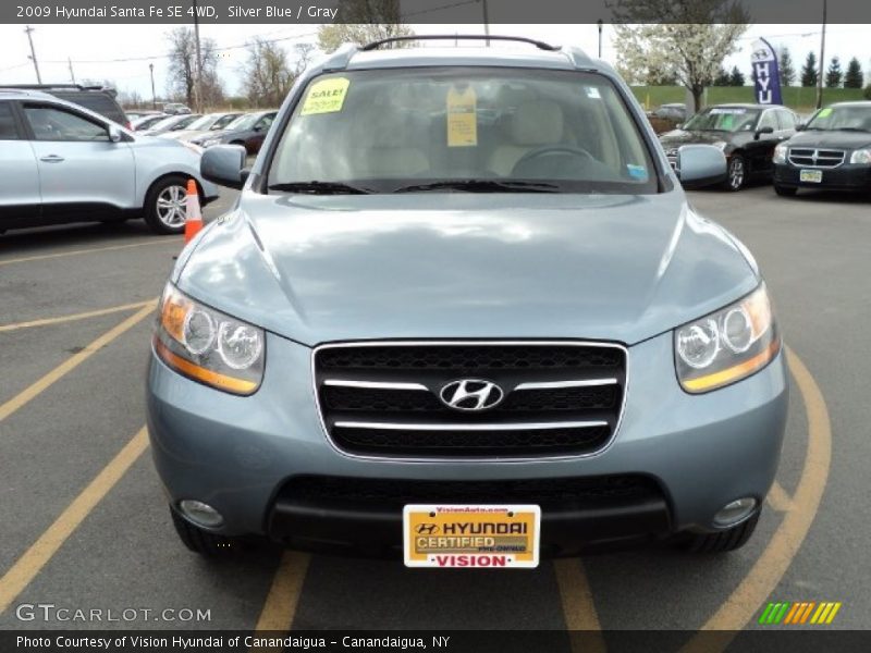 Silver Blue / Gray 2009 Hyundai Santa Fe SE 4WD