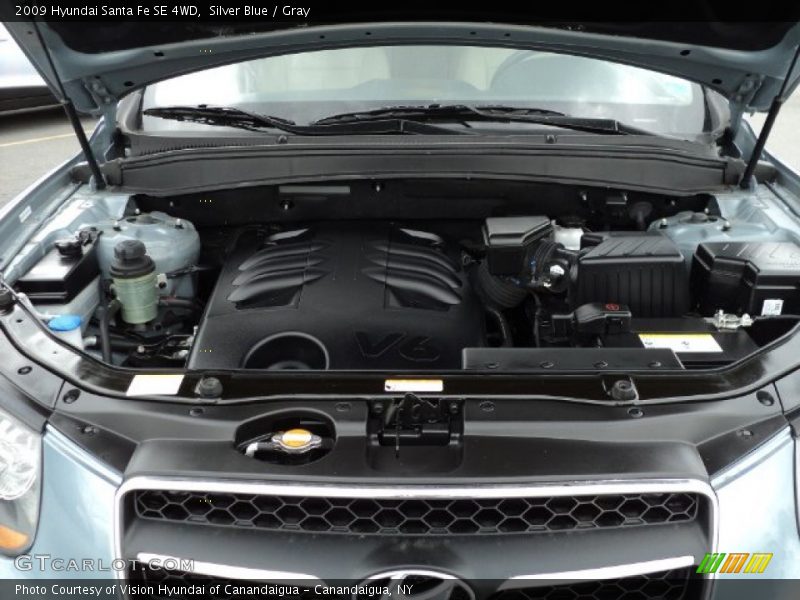 Silver Blue / Gray 2009 Hyundai Santa Fe SE 4WD