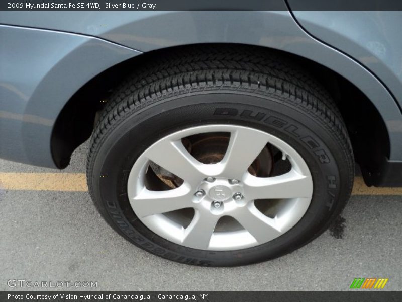 Silver Blue / Gray 2009 Hyundai Santa Fe SE 4WD