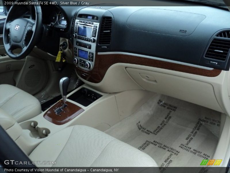 Silver Blue / Gray 2009 Hyundai Santa Fe SE 4WD