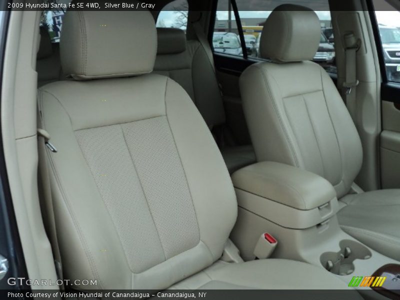 Silver Blue / Gray 2009 Hyundai Santa Fe SE 4WD