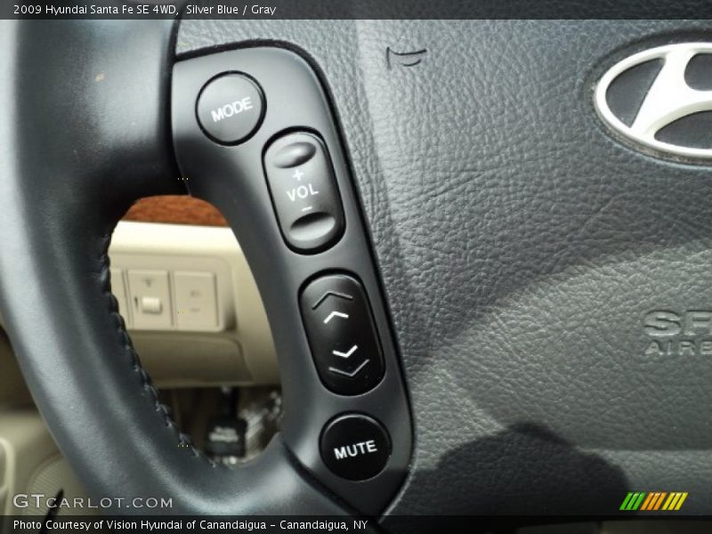 Silver Blue / Gray 2009 Hyundai Santa Fe SE 4WD