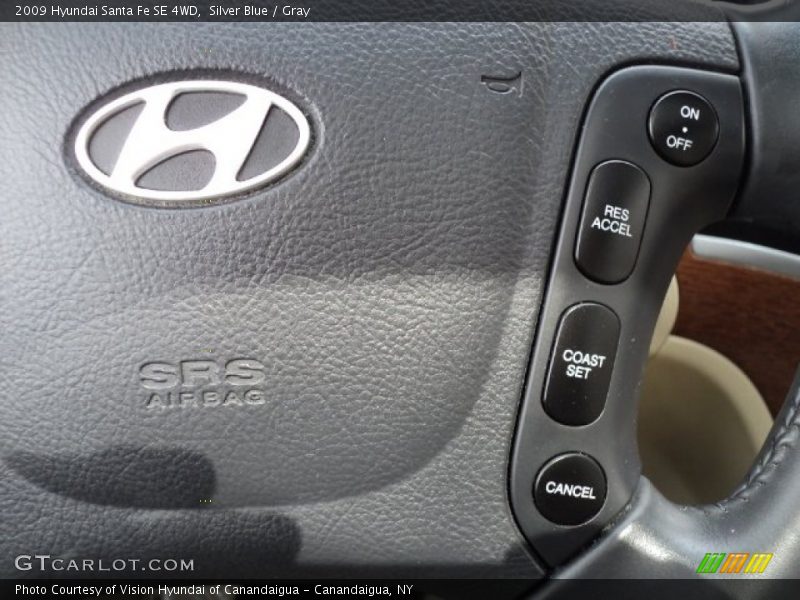 Silver Blue / Gray 2009 Hyundai Santa Fe SE 4WD