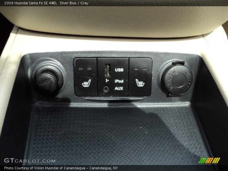 Silver Blue / Gray 2009 Hyundai Santa Fe SE 4WD