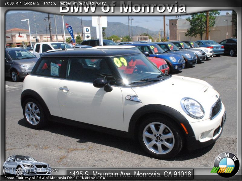 Pepper White / Black/Grey 2009 Mini Cooper S Hardtop