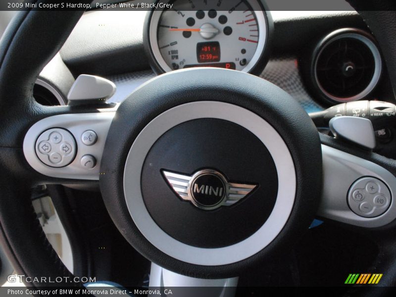 Pepper White / Black/Grey 2009 Mini Cooper S Hardtop
