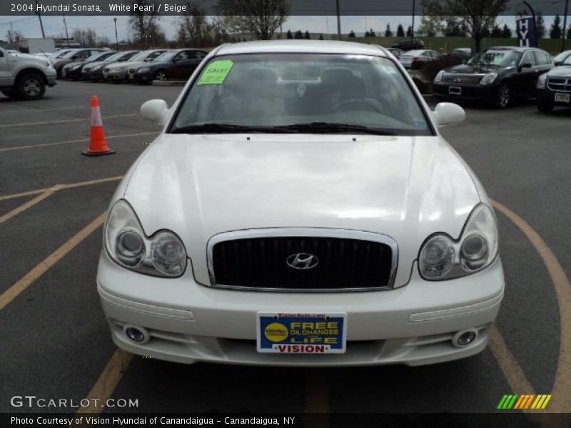 White Pearl / Beige 2004 Hyundai Sonata