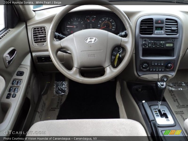 White Pearl / Beige 2004 Hyundai Sonata