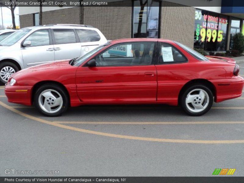 Bright Red / Graphite 1997 Pontiac Grand Am GT Coupe